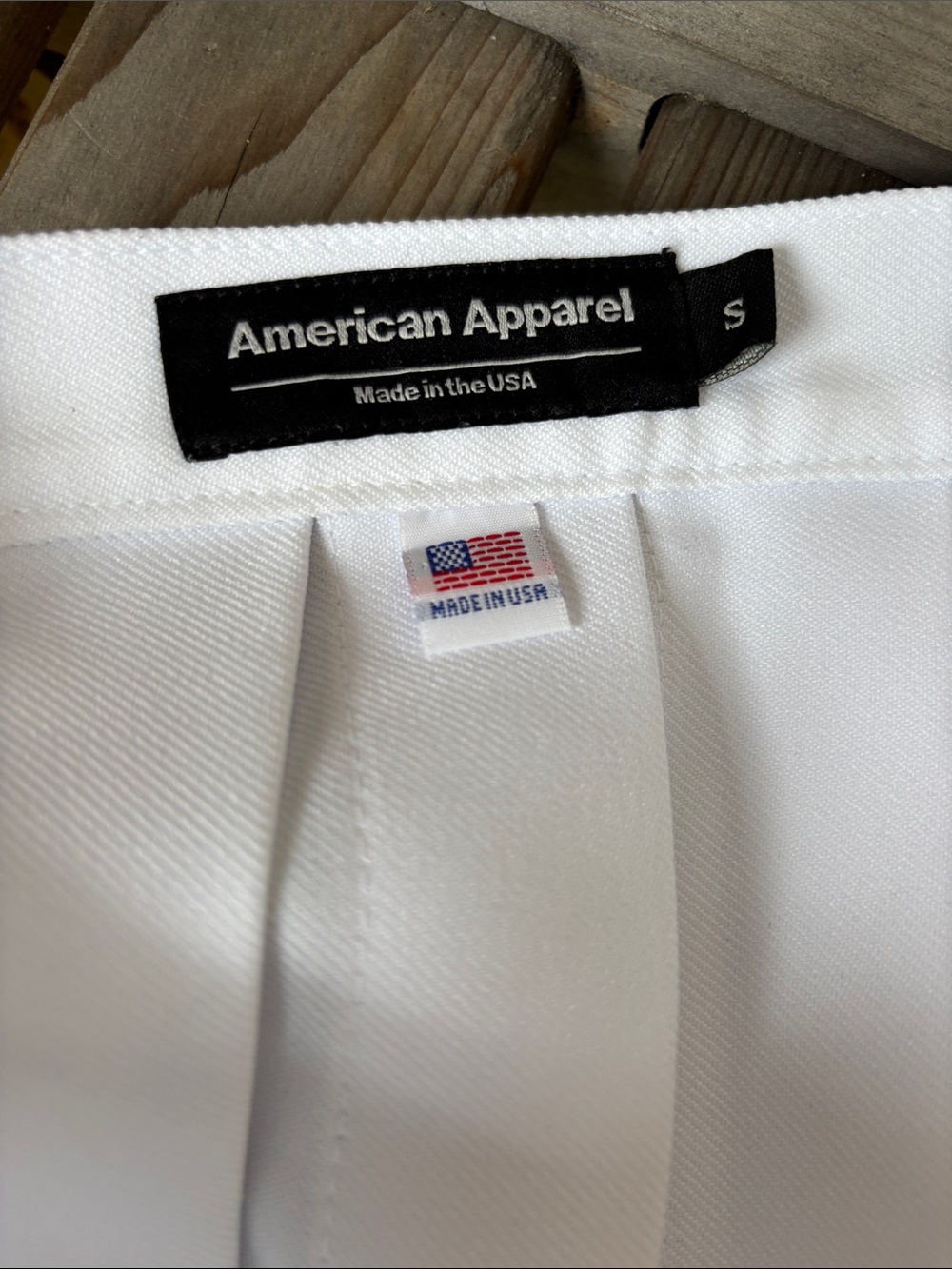 American Apparel White Gabardine Tennis Skirt | Pleated Mini Made in USA Size S - Picture 7 of 7